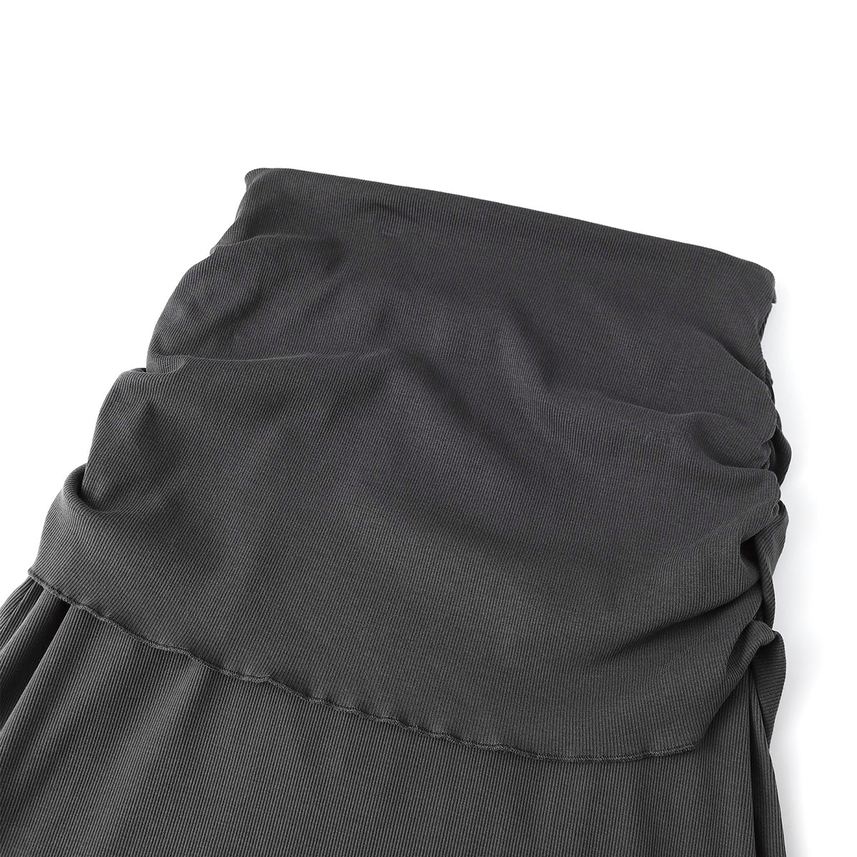 High Waist Ruched Knit Maxi Skirt