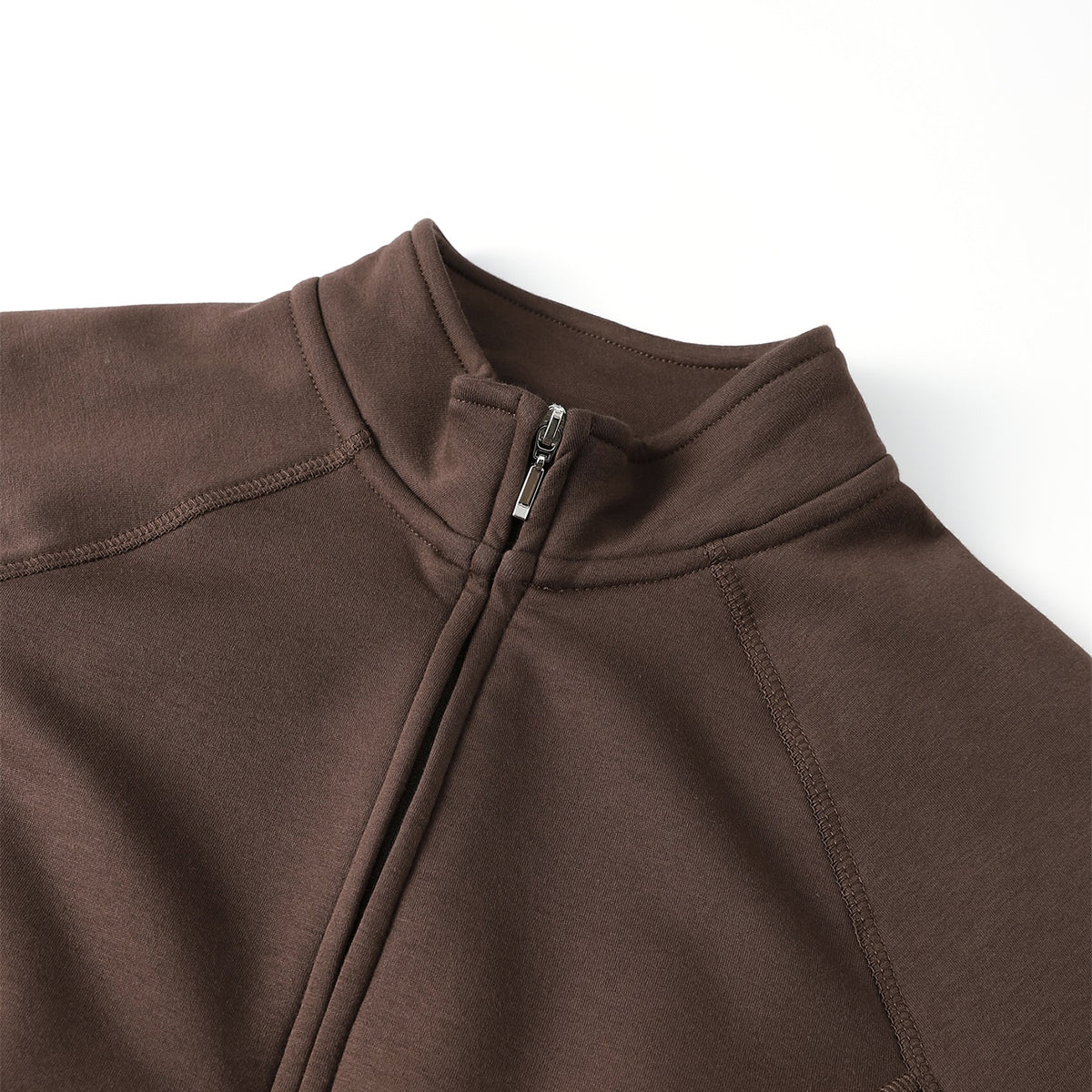 Double-Slider Zipper Fleece Cropped Sweatshirt