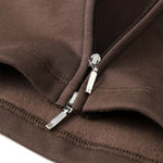 Double-Slider Zipper Fleece Cropped Sweatshirt