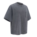Utility Pocket Distressed Washed Oversized Street Tee