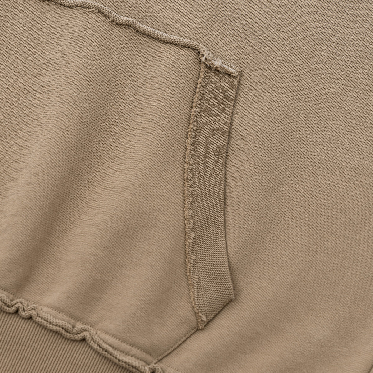 Ombre Raw Edge Kangaroo Pocket Distressed Hoodie