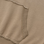 Ombre Raw Edge Kangaroo Pocket Distressed Hoodie