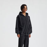 Distressed Vintage Wash Zip Up Hoodie