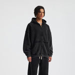 Oversized Vintage Washed Zip Up French Terry Hoodie
