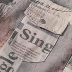 Multicolor Newspaper Print Jacket