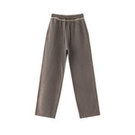 Raw Edge Straight Leg Fleece Sweatpants