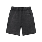 Stone-Washed Raw-Edge Sweat Shorts