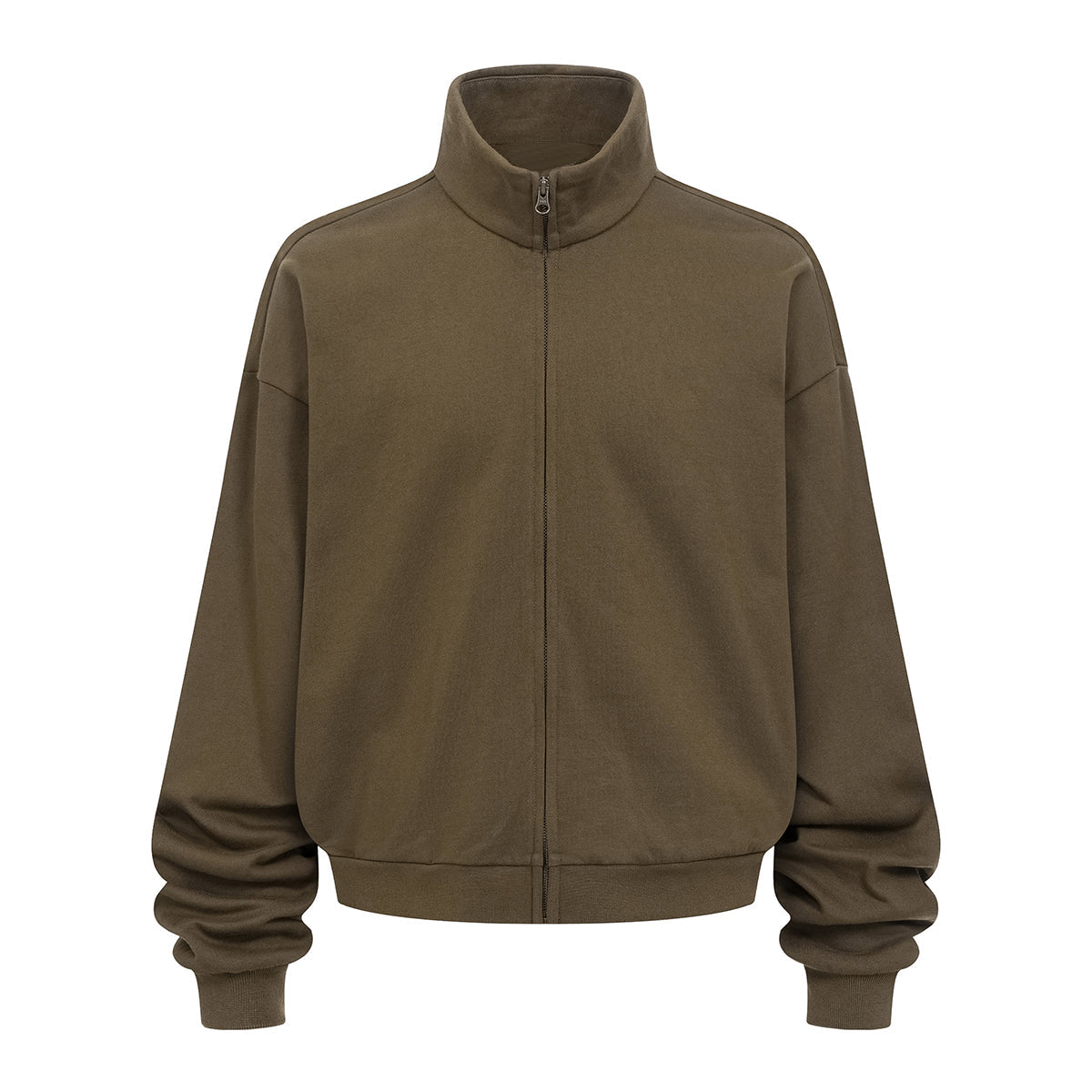 Oversized Zip High Neck Sweatshirt