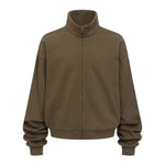 Oversized Zip High Neck Sweatshirt
