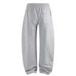 Elastic Drawstring Waist Fleece Jogger Pants