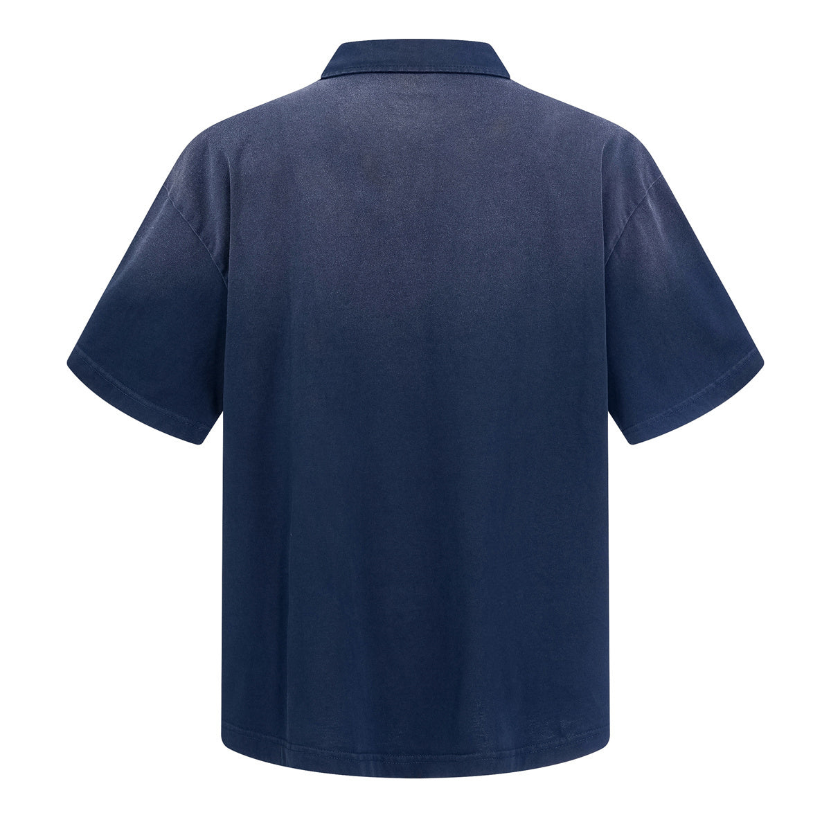 Retro Distressed Cotton Vintage Wash Polo T-Shirt