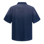 Retro Distressed Cotton Vintage Wash Polo T-Shirt