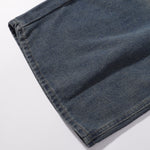 High Waist Wide Leg Ombre Denim Shorts