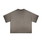 Reverse Fry Washed Vintage Casual Cotton Tee