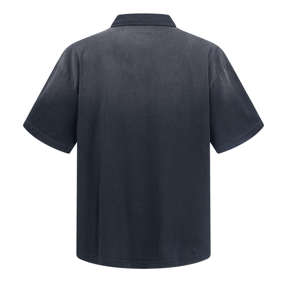 Retro Distressed Cotton Vintage Wash Polo T-Shirt