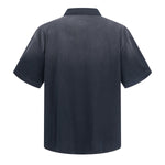 Retro Distressed Cotton Vintage Wash Polo T-Shirt