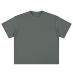 Relaxed Fit Boxy Solid Color Minimal Tee