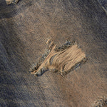 Muddy Wash Straight Leg Ripped Jeans