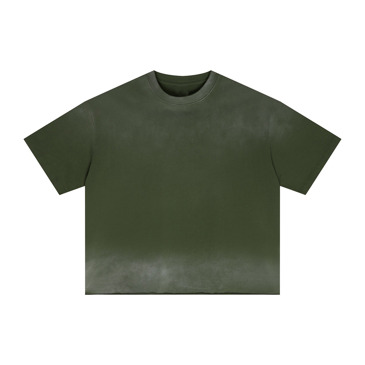 Boxy Raw Edge Washed Loose Short Sleeve Tee