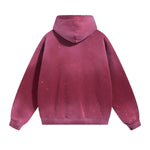 Destroyed Oversized Acid Wash Bleach Splatter Hoodie