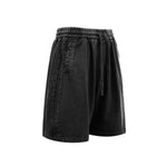 Distressed Patchwork Raw Edge Shorts