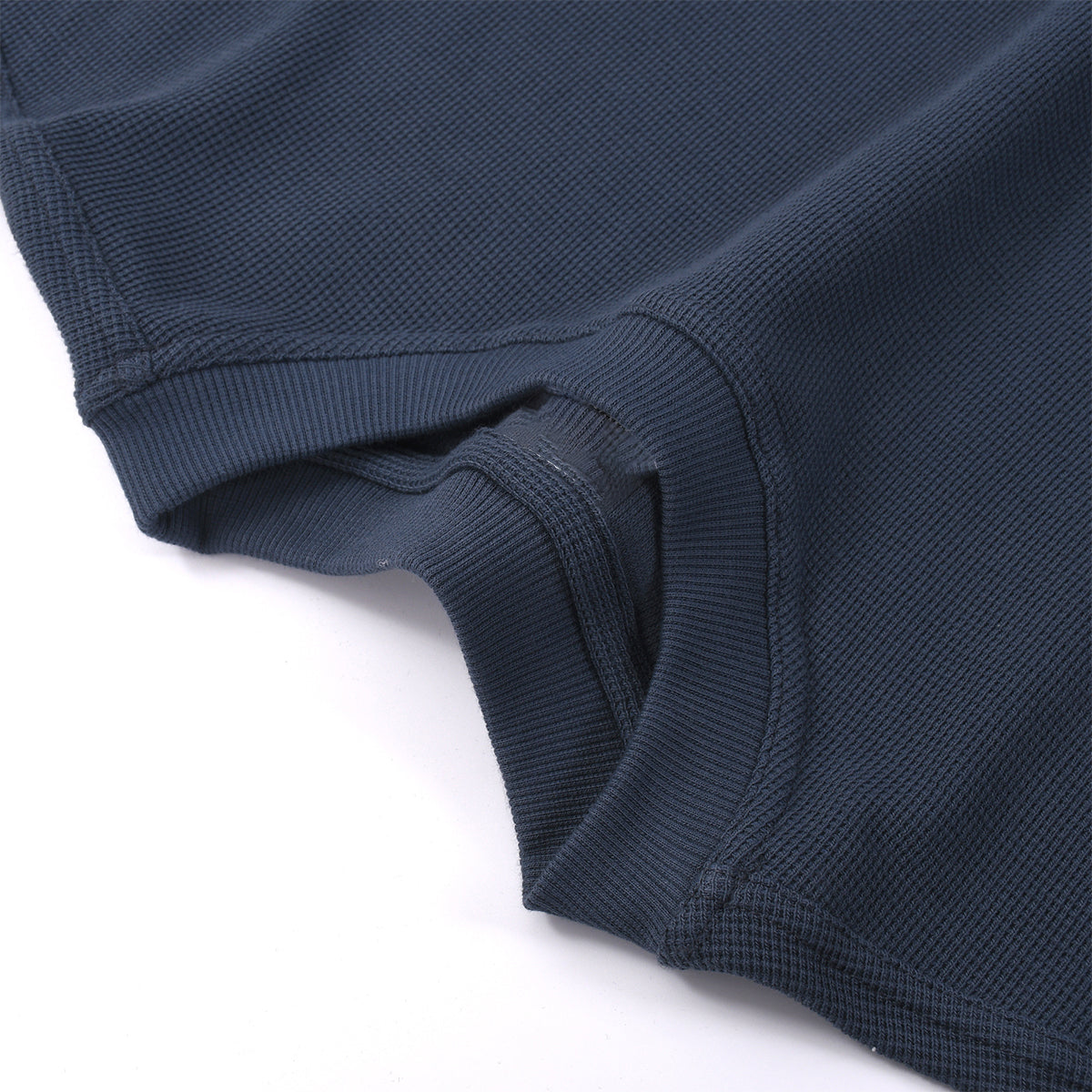Heavyweight Waffle Split-Hem Texture T-Shirt