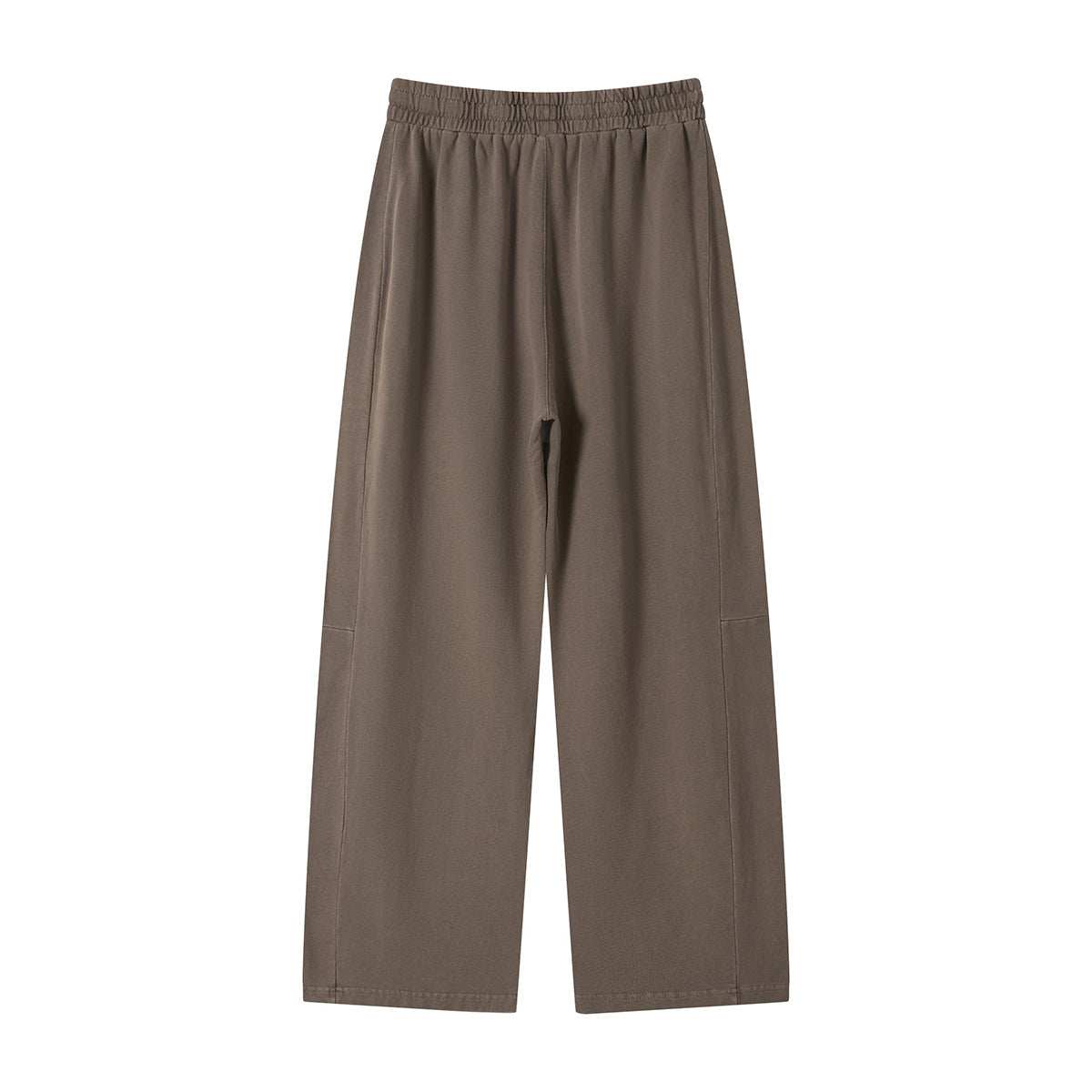 Curved Seam Straight Leg Casual Street Trousers
