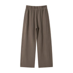 Curved Seam Straight Leg Casual Street Trousers
