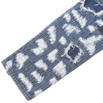 Smoke Rise Straight Leg Repaired & Distressed Patchwork Jeans