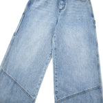 Zipped Panelled Streetwear Baggy Straight-Leg Jeans
