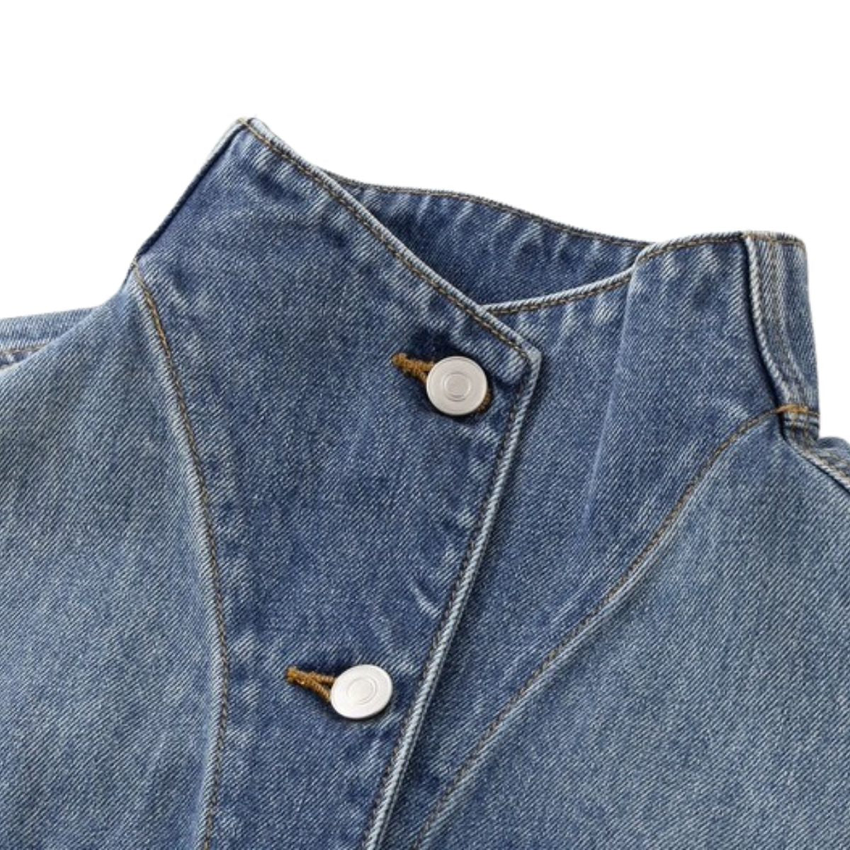 Spring Summer Sleeveless Loose Fit Denim Vest Top