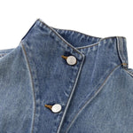 Spring Summer Sleeveless Loose Fit Denim Vest Top
