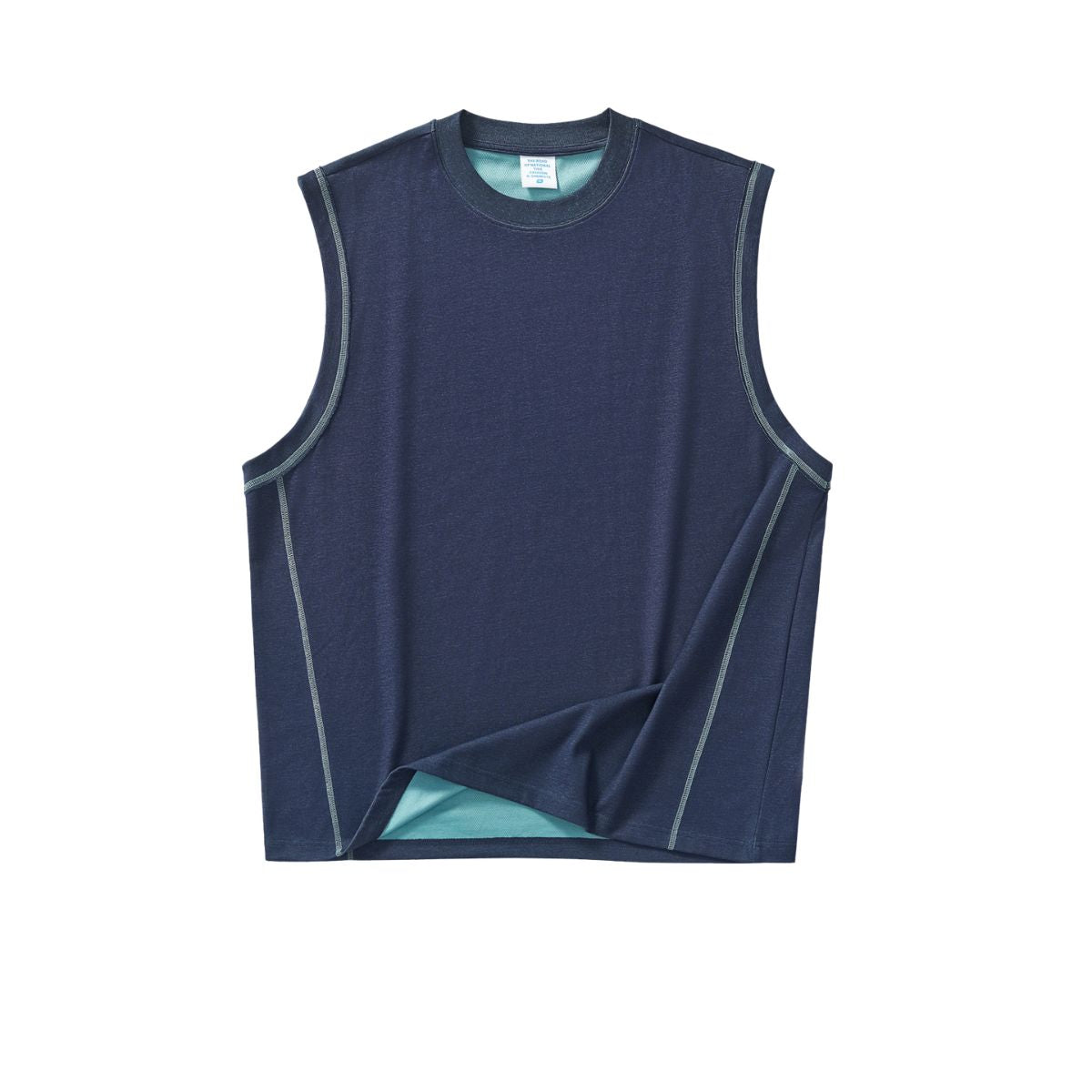 Loose Fit Contrast Muscle Tank 260gsm