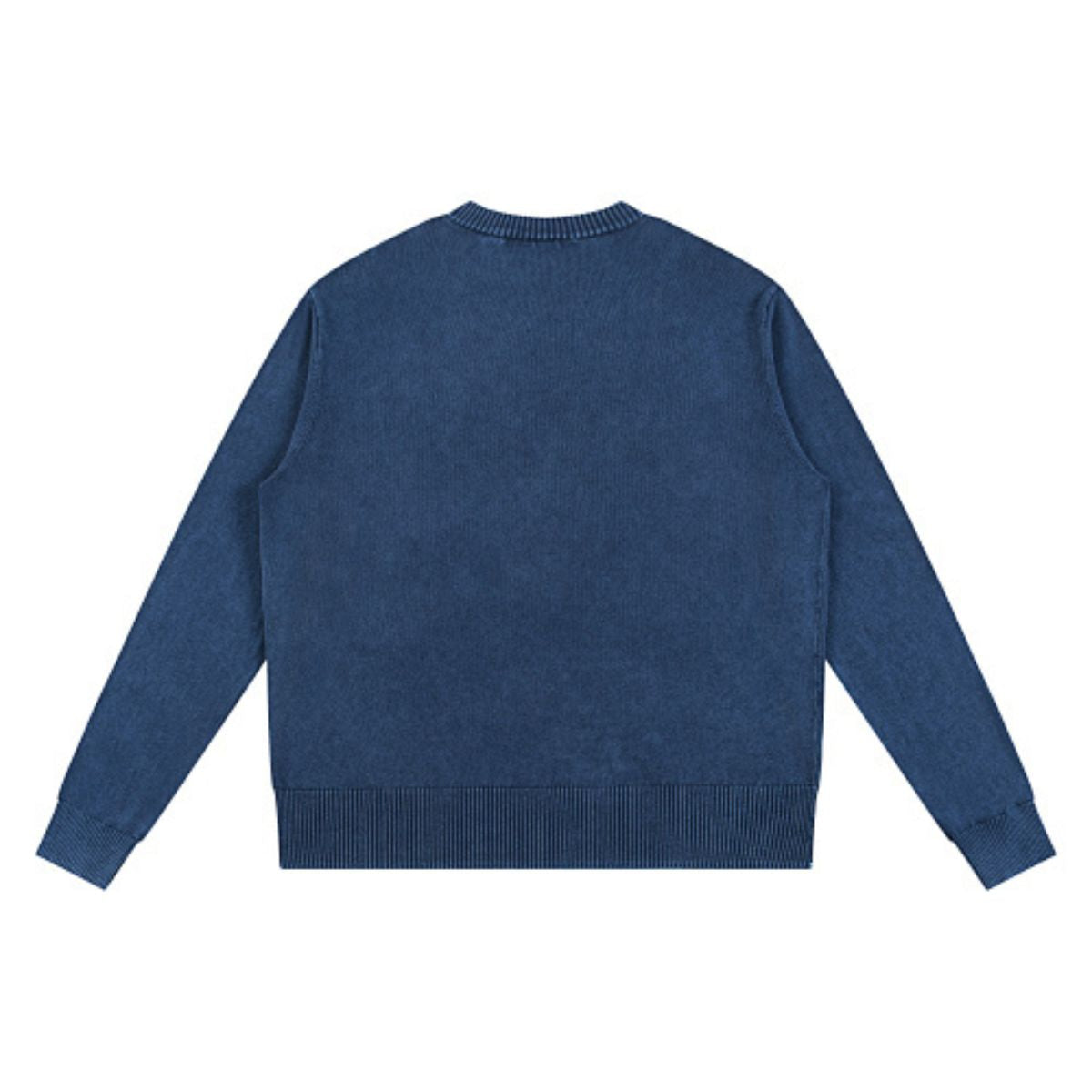Vintage Snow Wash Relaxed Fit Cotton Knit Sweater