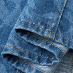 Flower Print Spaghetti Strap Denim Midi Dress