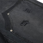 Men's Distressed Punk Cargo Pants �Loose Wide-Leg Streetwear