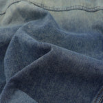 Men's American Zipper Design Washed Distressed Denim Jacket