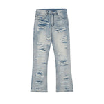 Smoke Rise Repaired & Distressed Bootcut Jeans