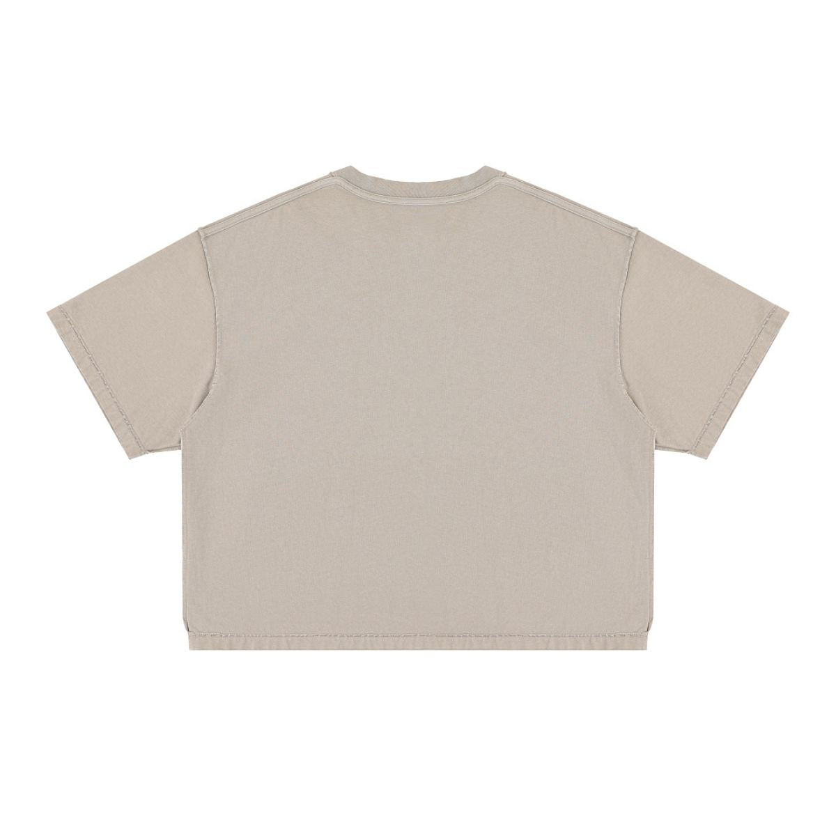 275G Heavyweight Cotton Coverstitch Cropped Tee