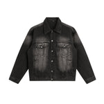 Washed Gradient Trucker Denim Jacket