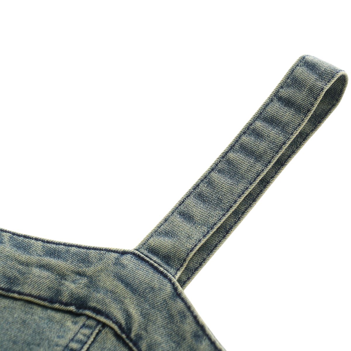 Vintage Wash Strappy Denim Maxi Dress