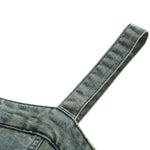 Vintage Wash Strappy Denim Maxi Dress