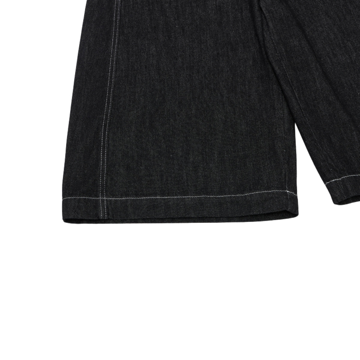 High-Waist A-Line Denim Cropped Shorts