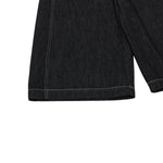 High-Waist A-Line Denim Cropped Shorts