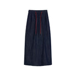 Women's Indigo Denim Midi Skirt
