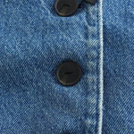 Classic Blue Button-Front Denim Vest