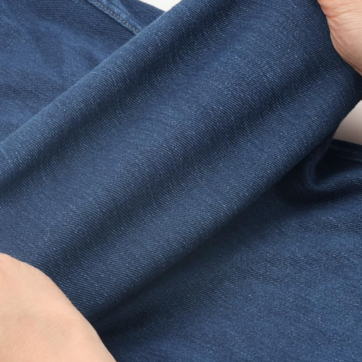 Crossover Waist Stretch Flared Denim Pants