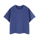 Snowflake Washed Raw Edge Boxy Cropped Tee