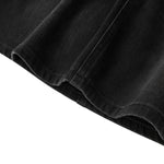 Vintage Black Whisker Denim Mini Skirt