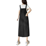 Oversized Denim Midi Slip Dress